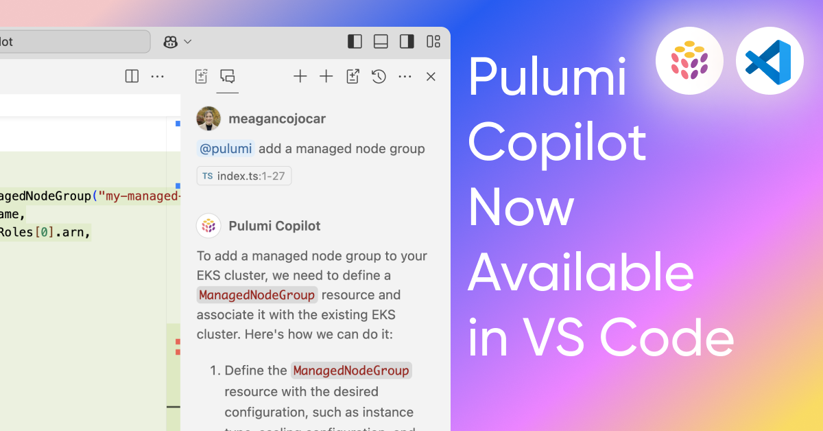 Pulumi Copilot is Now Available in VS Code