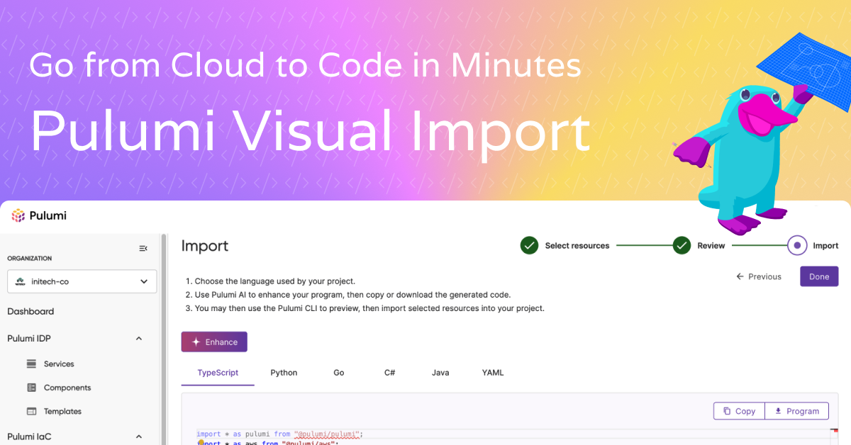 Go from Cloud to Code in Minutes with Visual Import
