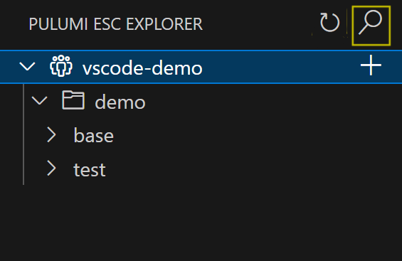 Pulumi ESC Explorer - search an environment
