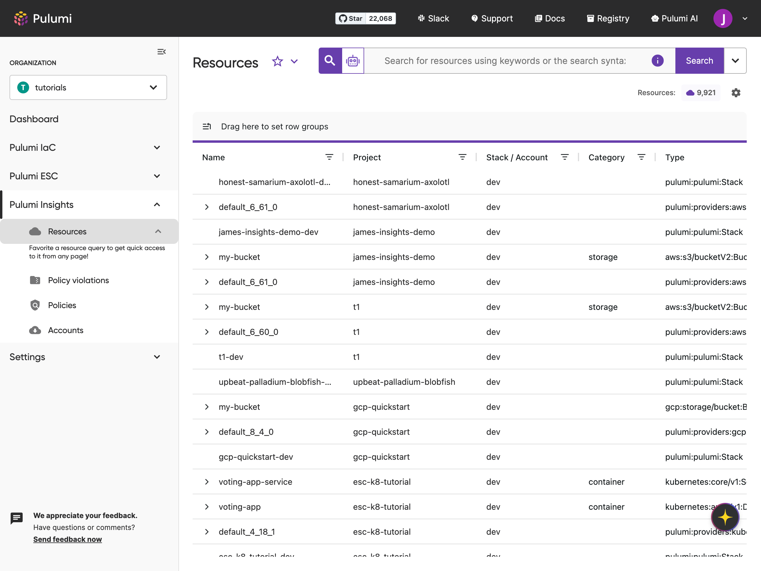 Insights Account Discovery Scan