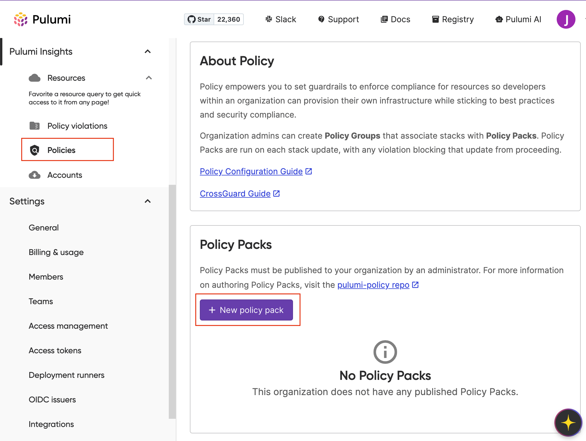 Insights Policies - New Policy Pack