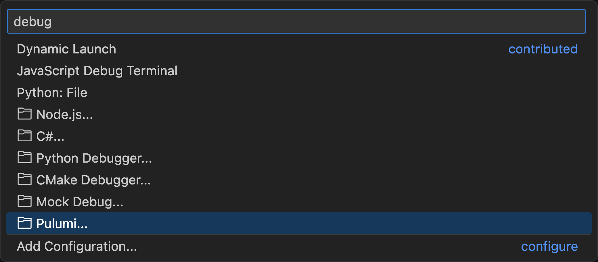 Automatic Debug Configuration